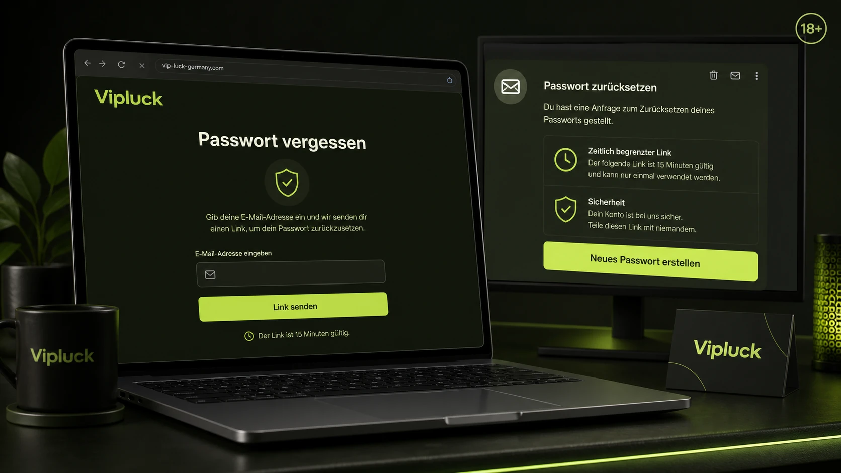 Passwort für den Vipluck Login vergessen